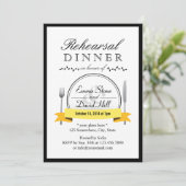 Zwarte-Rand bruiloft repetitie Kaart (Staand voorkant)