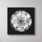 Zwarte rand cirkelvormige foto canvas afdruk (Voorkant)