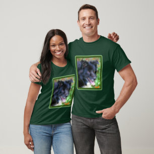 Zwarte rand Collie Dog Art Fotoschildering T-shirt