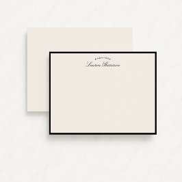 Zwarte rand Elegant Modern briefpapier Note Kaart