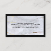 Zwarte rand | Goudmarmer-achtergrond Visitekaartje (Achterkant)