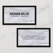 Zwarte rand | Goudmarmer-achtergrond Visitekaartje (Voorkant / Achterkant)