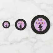 Zwarte-rand, kat Happy Halloween-ballonnen Confetti (Voorkanten)