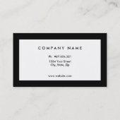 Zwarte rand, Klassiek, Eenvoudig, tweeledig Visitekaartje (Achterkant)