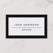 Zwarte rand, Klassiek, Eenvoudig, tweeledig Visitekaartje (Voorkant)