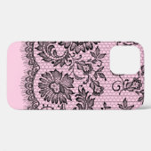 Zwarte rand op roze Hoesje-poort iPhone draagtas Case-Mate iPhone Case (Achterkant (horizontaal))