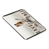 Zwarte rand overlay foto save the date bruiloft magneet (Rechterzijde)