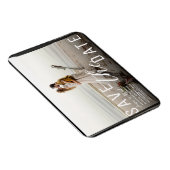 Zwarte rand overlay foto save the date bruiloft magneet (Rechterzijde)