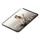 Zwarte rand overlay foto save the date bruiloft magneet (Linkerzijde)