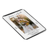Zwarte rand overlay foto Save the Date Huwelijk Magneet (Rechterzijde)
