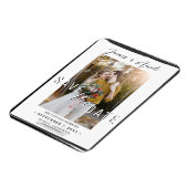 Zwarte rand overlay foto Save the Date Huwelijk Magneet (Linkerzijde)