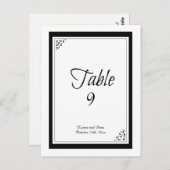 Zwarte rand Stippen Tabel Kaart (Voorkant / Achterkant)