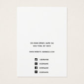 Zwarte rand Voeg een wit Logo-oorscherm toe Visitekaartje (Achterkant)