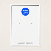 Zwarte rand Voeg een wit Logo-oorscherm toe Visitekaartje (Voorkant)