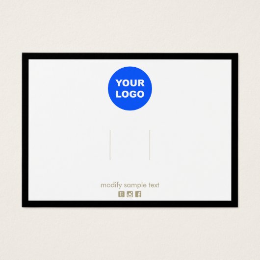 Zwarte rand voeg Logo-haarkaart toe Visitekaartje (Voorkant)