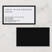 Zwarte Rand White Professional-Visitekaartje Visitekaartje (Voorkant / Achterkant)