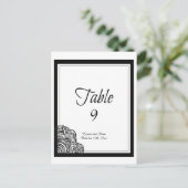 Zwarte rand Zwarte Medallion-tafelzitplaats Kaart (Staand voorkant)