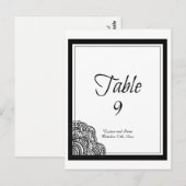 Zwarte rand Zwarte Medallion-tafelzitplaats Kaart (Voorkant / Achterkant)