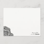 Zwarte rand Zwarte Medallion-tafelzitplaats Kaart (Achterkant)