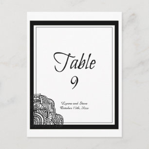 Zwarte rand Zwarte Medallion-tafelzitplaats Kaart