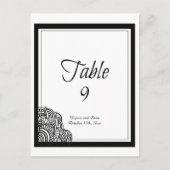 Zwarte rand Zwarte Medallion-tafelzitplaats Kaart (Voorkant)