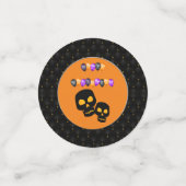 Zwarte Rand Zwarte Schedels Gelukkige Halloween Ba Confetti (Kleine voorkant)