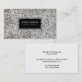 Zwarte randaftrimming / steen visitekaartje (Voorkant / Achterkant)