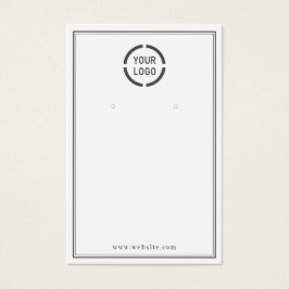 Zwarte randen, aangepast wit oorscherm logo visitekaartje