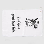 Zwarte Raptor Oude Terreur van de Dinosaurus Golfhanddoek (Horizontaal)