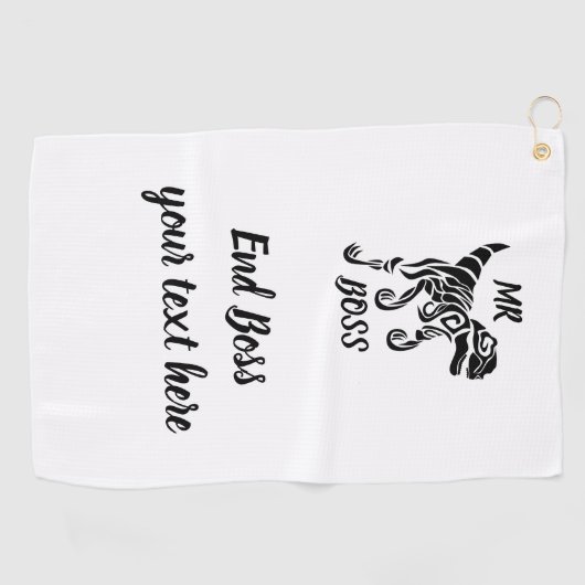 Zwarte Raptor Oude Terreur van de Dinosaurus Golfhanddoek (Horizontaal)