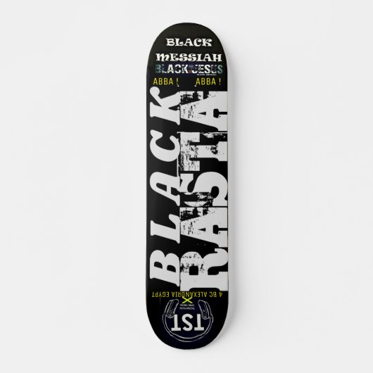 ZWARTE RASTA-skateboard, 7¾-inch deck Persoonlijk Skateboard (Voorkant)