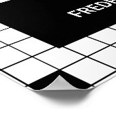 Zwarte rasterfoto poster (Hoek)