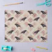 Zwarte Raven en Bourgogne Damask-ontkoppeling Tissuepapier (Craft)