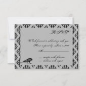 Zwarte Raven Gotische Frame Reactiekaart Kaart (Voorkant)