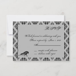 Zwarte Raven Gotische Frame Reactiekaart Kaart