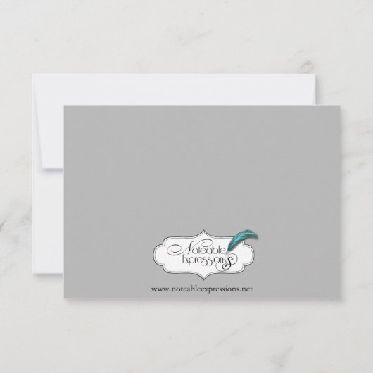 Zwarte Raven Gotische Frame Reactiekaart Kaart (Achterkant)