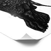 Zwarte Raven Print Foto Afdruk (Hoek)