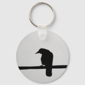 zwarte raven sleutelhanger (Voorkant)