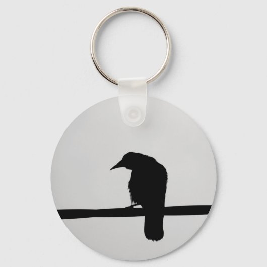 zwarte raven sleutelhanger (Voorkant)