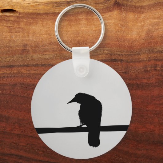 zwarte raven sleutelhanger (Voorkant)