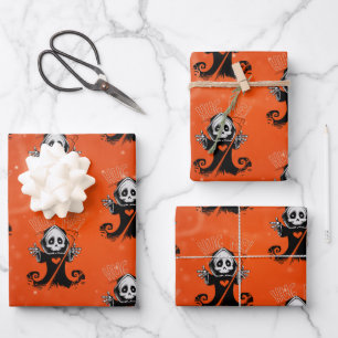 Zwarte Reaper halloween-omslagvellen Inpakpapier Vel