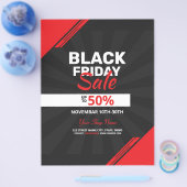 Zwarte reclamebrochure op vrijdag flyer (Enkel)