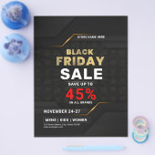 Zwarte reclamebrochure op vrijdag flyer (Enkel)