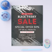 Zwarte reclamebrochure op vrijdag flyer (Enkel)