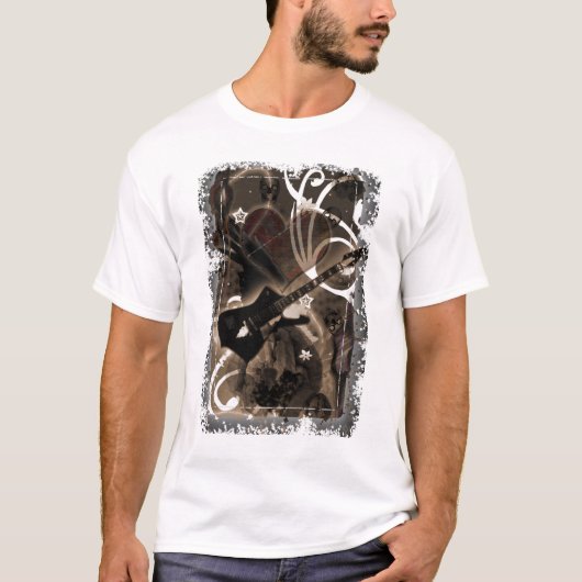 zwarte regen t-shirt (Voorkant)