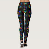 Zwarte regenboog Aangepaste naam Leggings Yoga Pan (Achterkant)