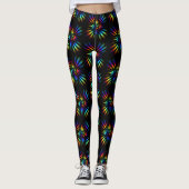 Zwarte regenboog Aangepaste naam Leggings Yoga Pan (Voorkant)
