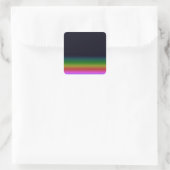 Zwarte Regenboog Achtergrond Gradient Glad Vierkante Sticker (Tas)