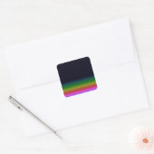 Zwarte Regenboog Achtergrond Gradient Glad Vierkante Sticker (Envelop)