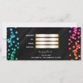Zwarte Regenboog Confetti Stippen Cadeaubon (Achterkant)